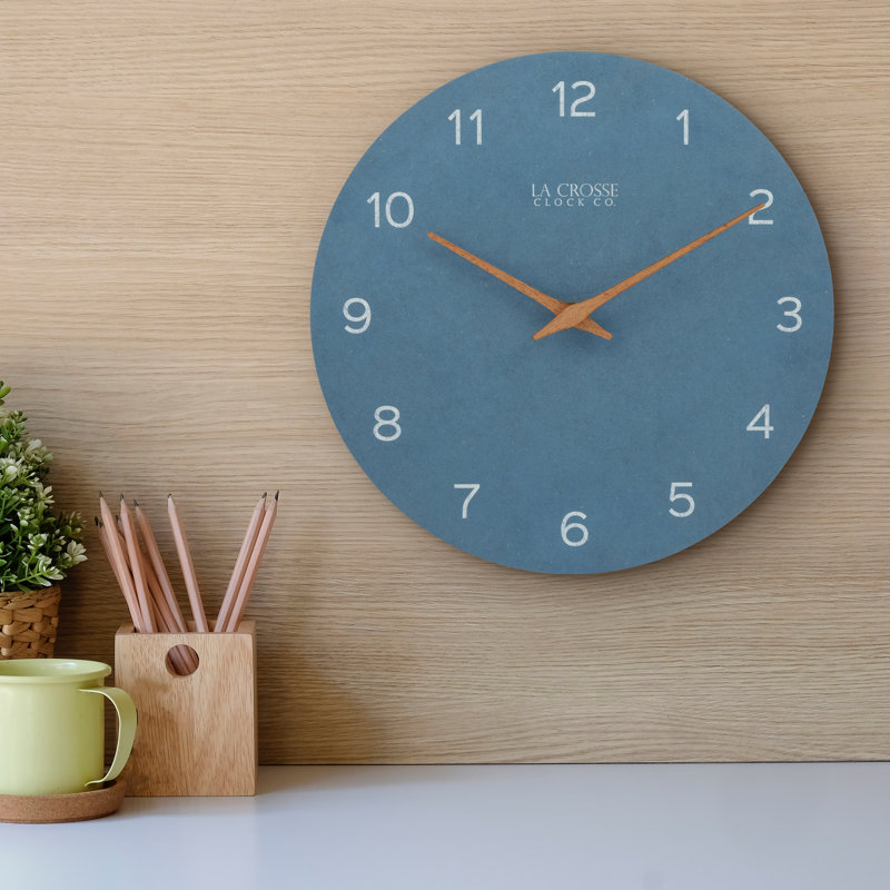 La Crosse Technology 12" Tahoe Blue Quartz Wall Clock & Reviews | Wayfair